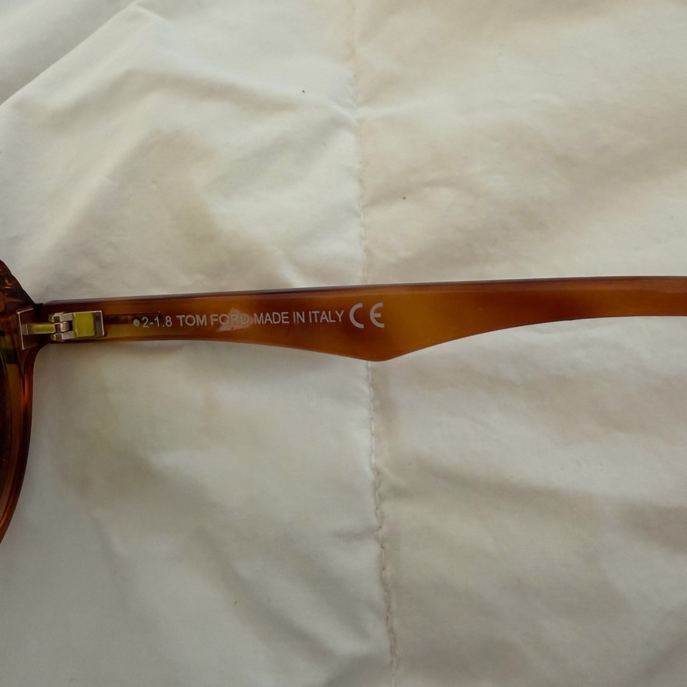 Tom Ford Brown Tortoise Frame Sunglasses with Amber Lenses - Picture 4 of 6